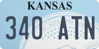 KS license plate 340ATN