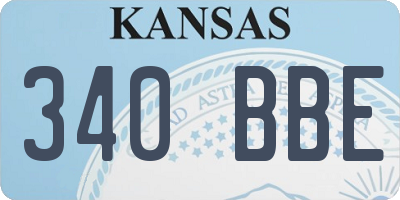 KS license plate 340BBE