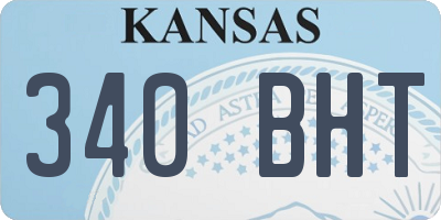 KS license plate 340BHT