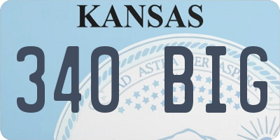 KS license plate 340BIG