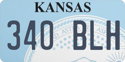 KS license plate 340BLH