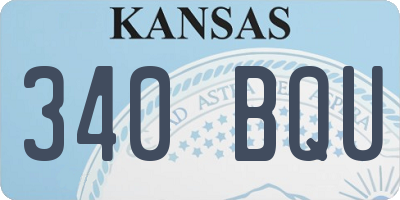 KS license plate 340BQU