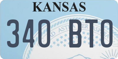 KS license plate 340BTO