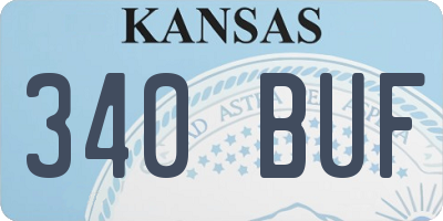 KS license plate 340BUF