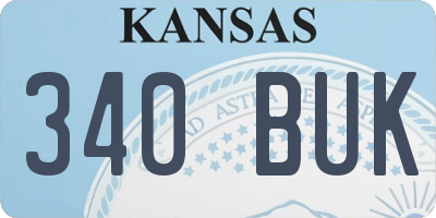 KS license plate 340BUK
