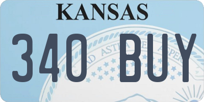KS license plate 340BUY