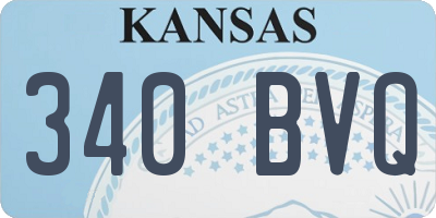 KS license plate 340BVQ