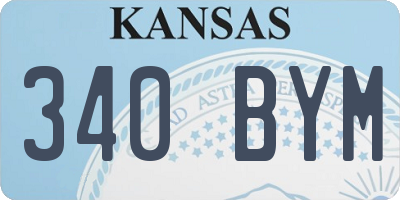 KS license plate 340BYM