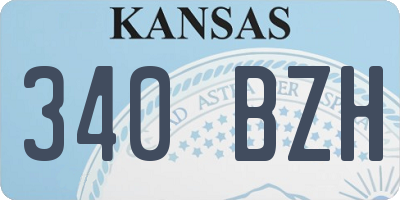 KS license plate 340BZH