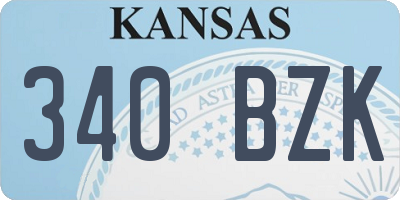 KS license plate 340BZK