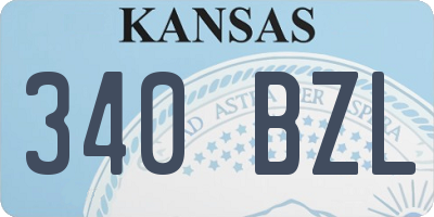 KS license plate 340BZL