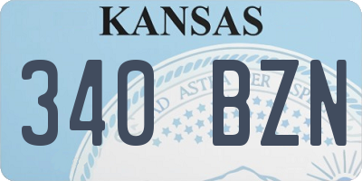 KS license plate 340BZN