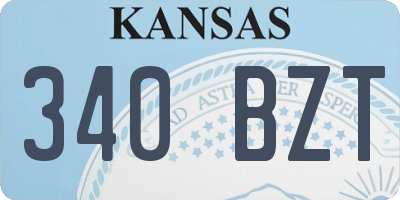 KS license plate 340BZT