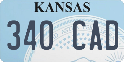 KS license plate 340CAD