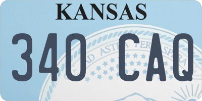 KS license plate 340CAQ