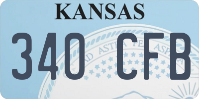 KS license plate 340CFB