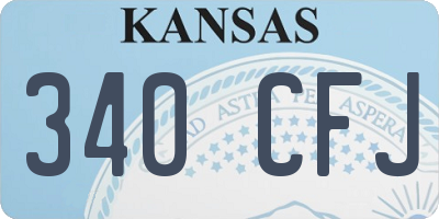 KS license plate 340CFJ
