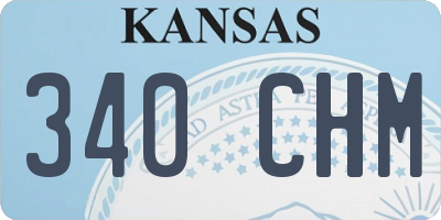 KS license plate 340CHM