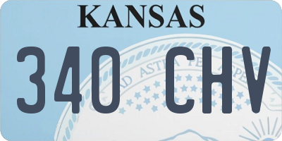 KS license plate 340CHV