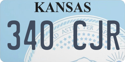 KS license plate 340CJR