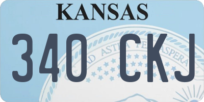 KS license plate 340CKJ