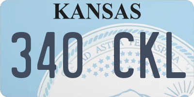 KS license plate 340CKL