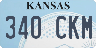 KS license plate 340CKM