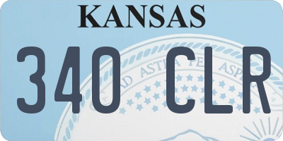 KS license plate 340CLR