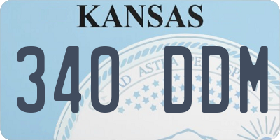 KS license plate 340DDM