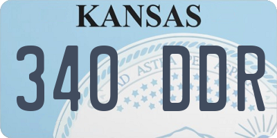KS license plate 340DDR