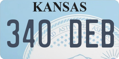 KS license plate 340DEB