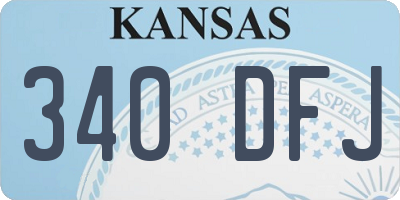 KS license plate 340DFJ