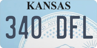 KS license plate 340DFL