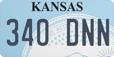 KS license plate 340DNN