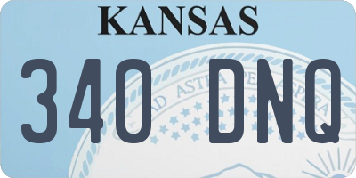 KS license plate 340DNQ