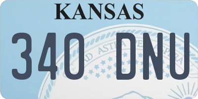 KS license plate 340DNU