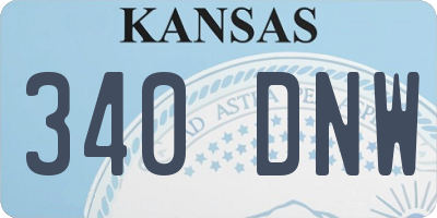 KS license plate 340DNW