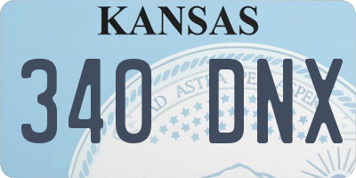 KS license plate 340DNX
