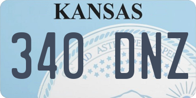 KS license plate 340DNZ