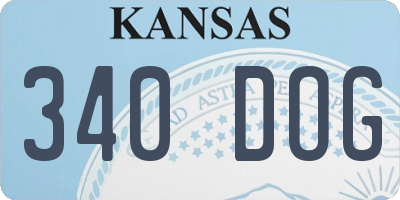 KS license plate 340DOG
