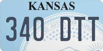 KS license plate 340DTT