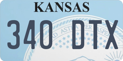 KS license plate 340DTX
