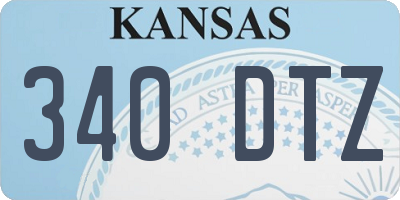 KS license plate 340DTZ