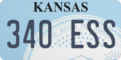 KS license plate 340ESS