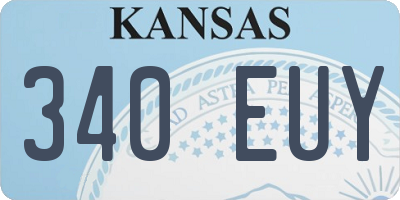 KS license plate 340EUY