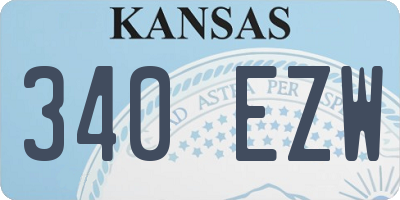 KS license plate 340EZW