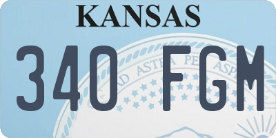KS license plate 340FGM