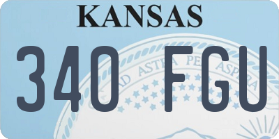KS license plate 340FGU