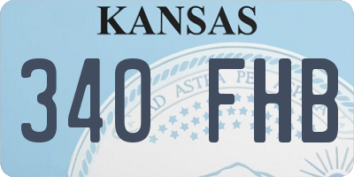KS license plate 340FHB