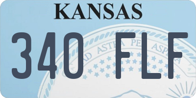 KS license plate 340FLF